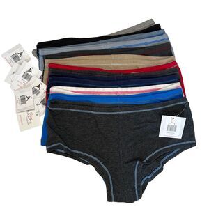 Sexy Basics Panties Women Medium 12 Pack Multi Color Cotton Spandex Hipster NEW
